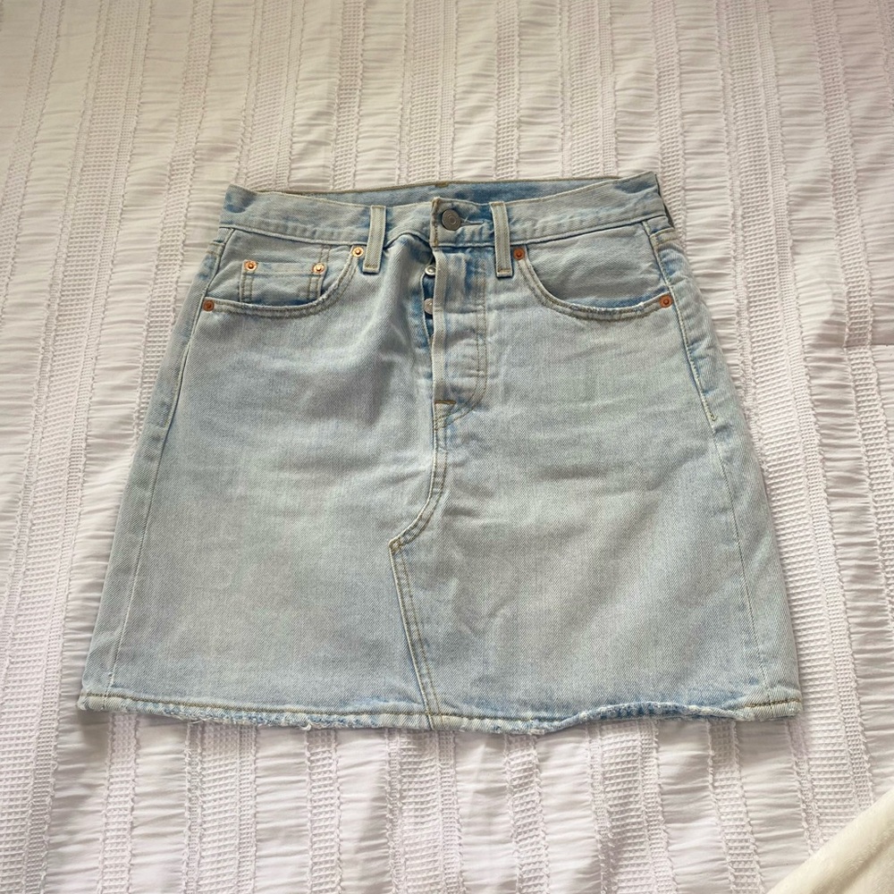 Levi's Blue A-line Mini Skirt